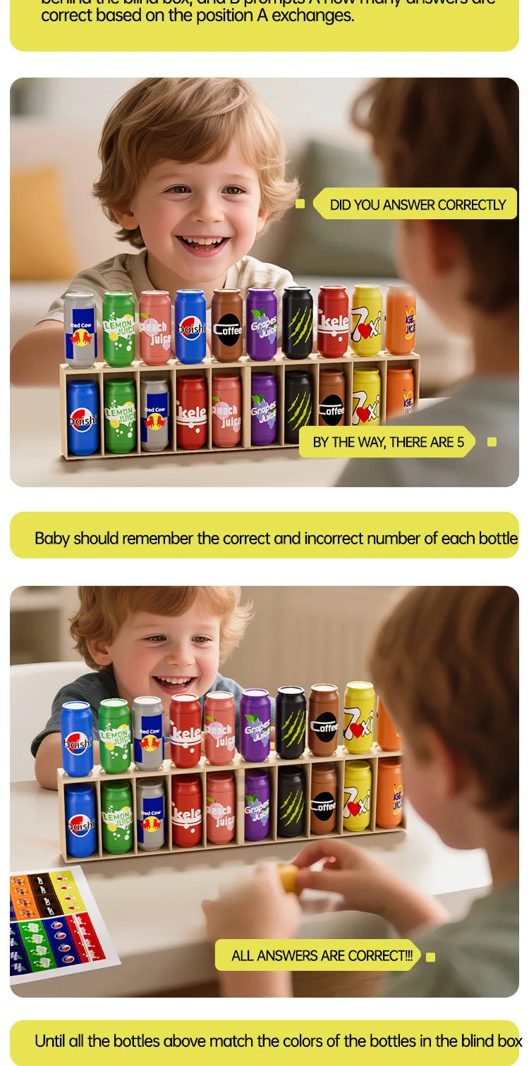 Bottle Guessing Memory Board Game for Kids
