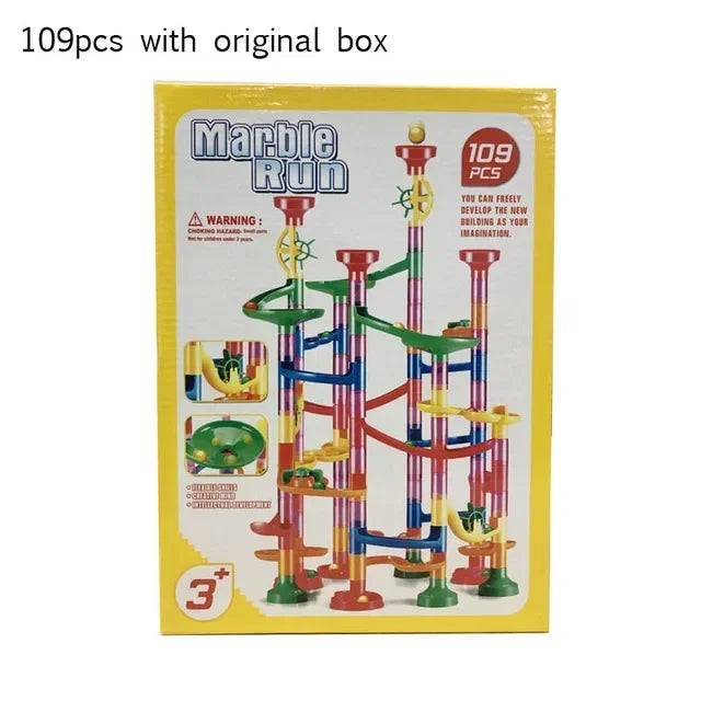 DIY Marble Run Building Blocks Set