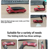 Folding Utility Knife with Built-In Blade Storage and Gut Hook