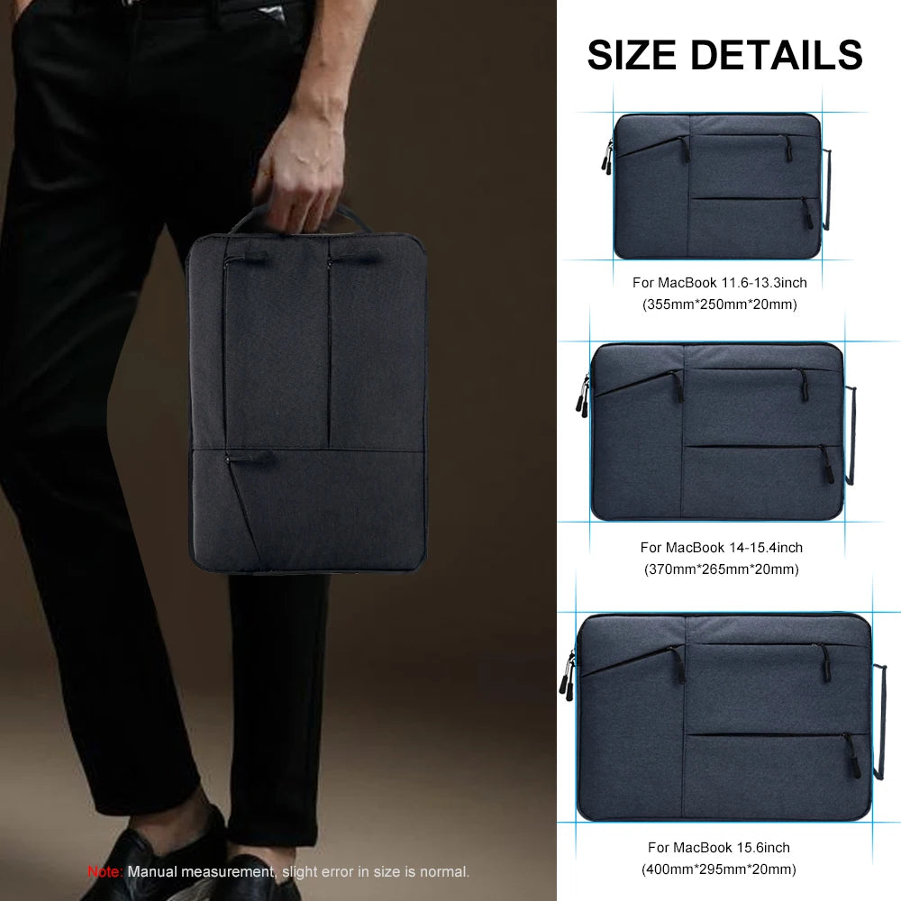 Waterproof Wool Felt Laptop Sleeve with Zipper Closure