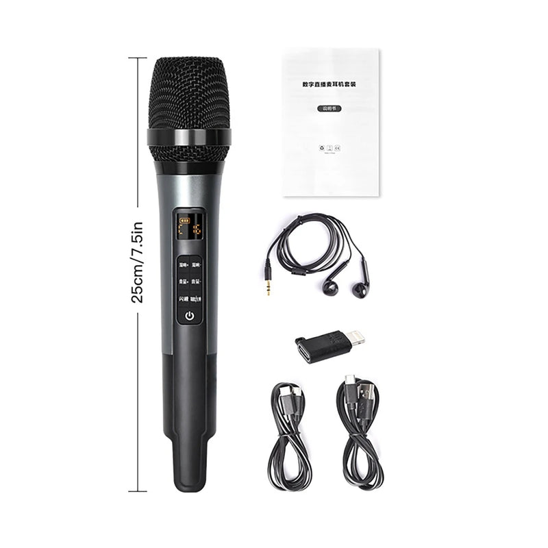 Wireless Handheld Microphone with Built-in Sound Card