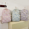 Floral Quilted Backpack Set with Crossbody Bag
