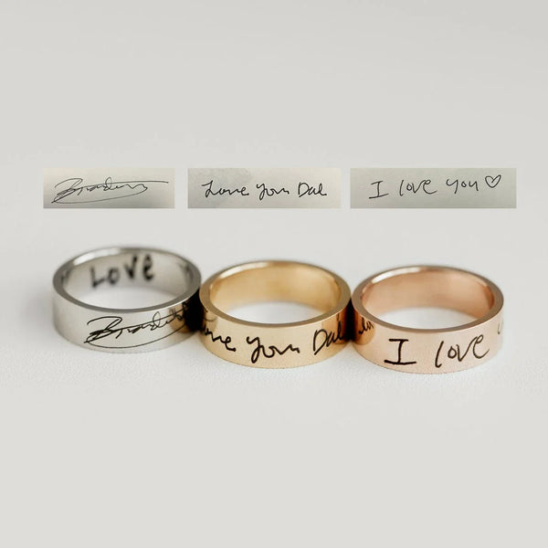 Personalisierte Signatur-Bandring