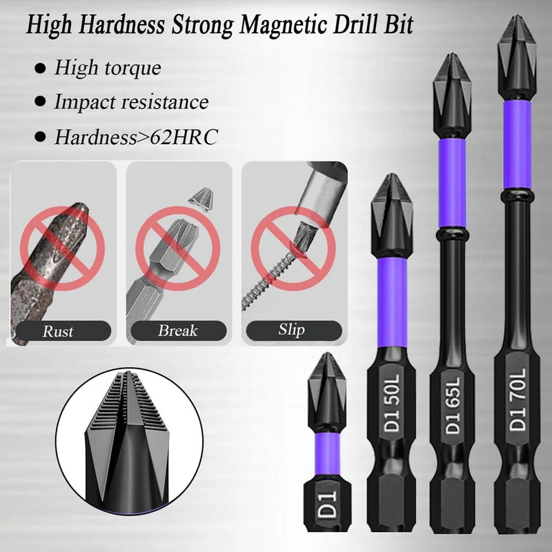 Magnetic Phillips Impact Screwdriver Bits