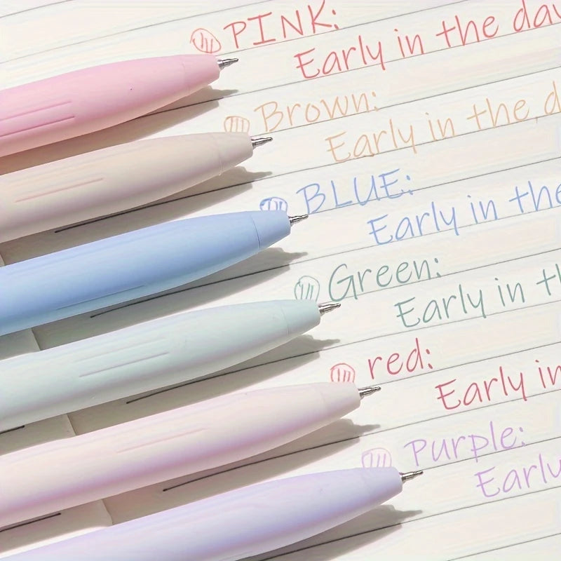 Pastel Gel Pens Set of 6 – Quick-Dry, Smudge-Free Fine Point Writing