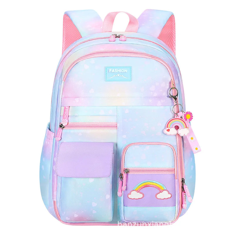 Schulrucksack-Set für Mädchen mit Brotdose & Federmäppchen