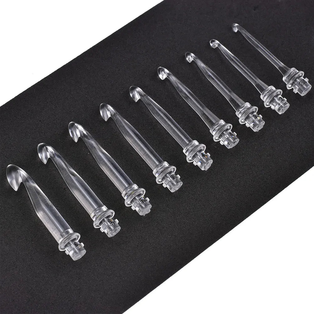 LED Lighted Crochet Hook Set with USB Rechargeable Handle