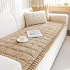 Cozy Quilted Flannel Sofa Pad with Anti-Slip Backing