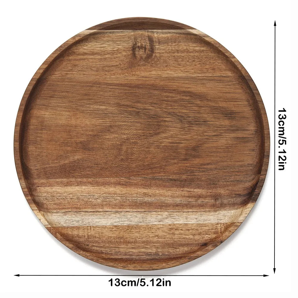 Natural Wooden Serving Tray for Home Decor