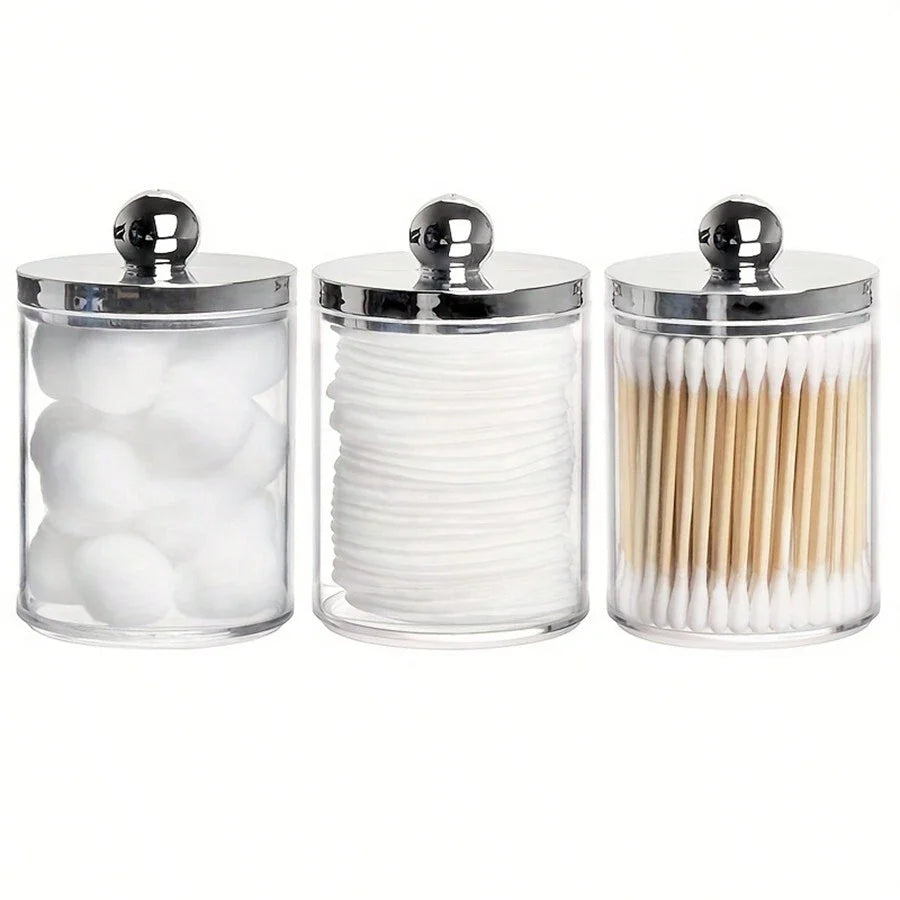 Clear Cotton Swab Holder with Lid