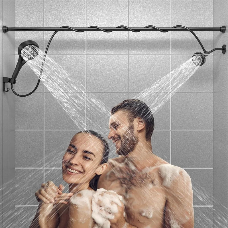 Dual Shower Head System with Adjustable Arms