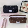 Korean Style Polka Dot Pencil Case – Spacious Storage for Students & Makeup