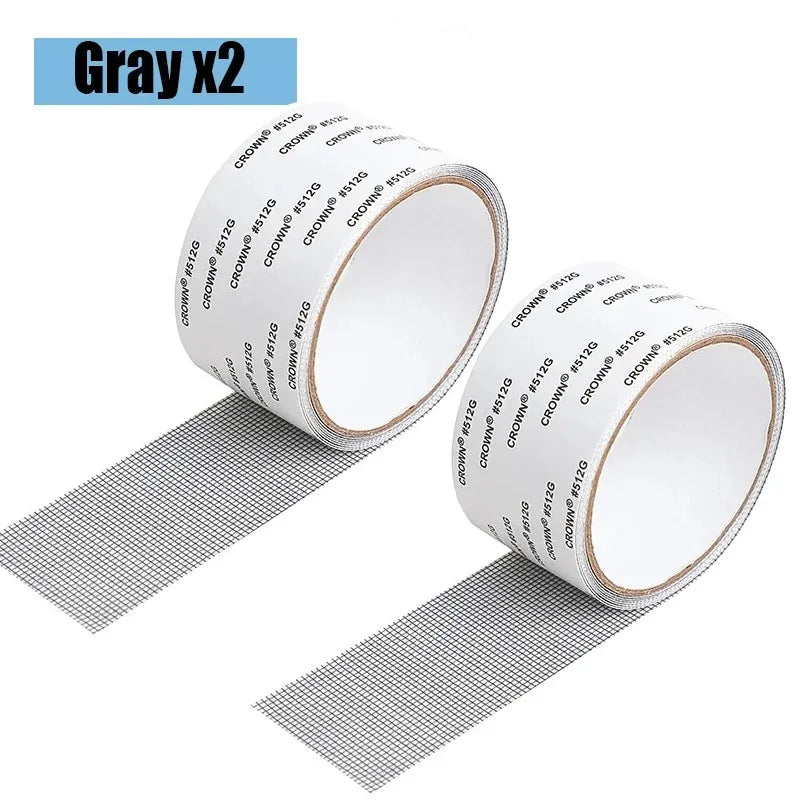 Rollen von Gray x2 Moskitonetzreparatur und Fenster-Siebklebe in verschiedenen Größen