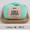 100% Organic Cotton Yarn for Knitting and Crocheting (2-Pack)