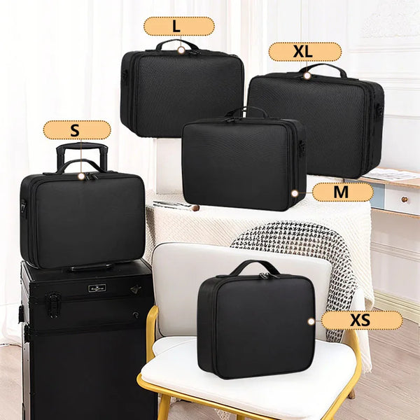Large Capacity Waterproof Makeup Bag with Zipper Closure