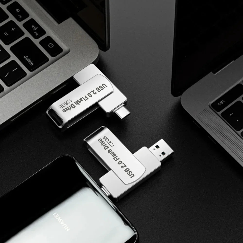 Dual USB-C and USB 3.0 Flash Drive