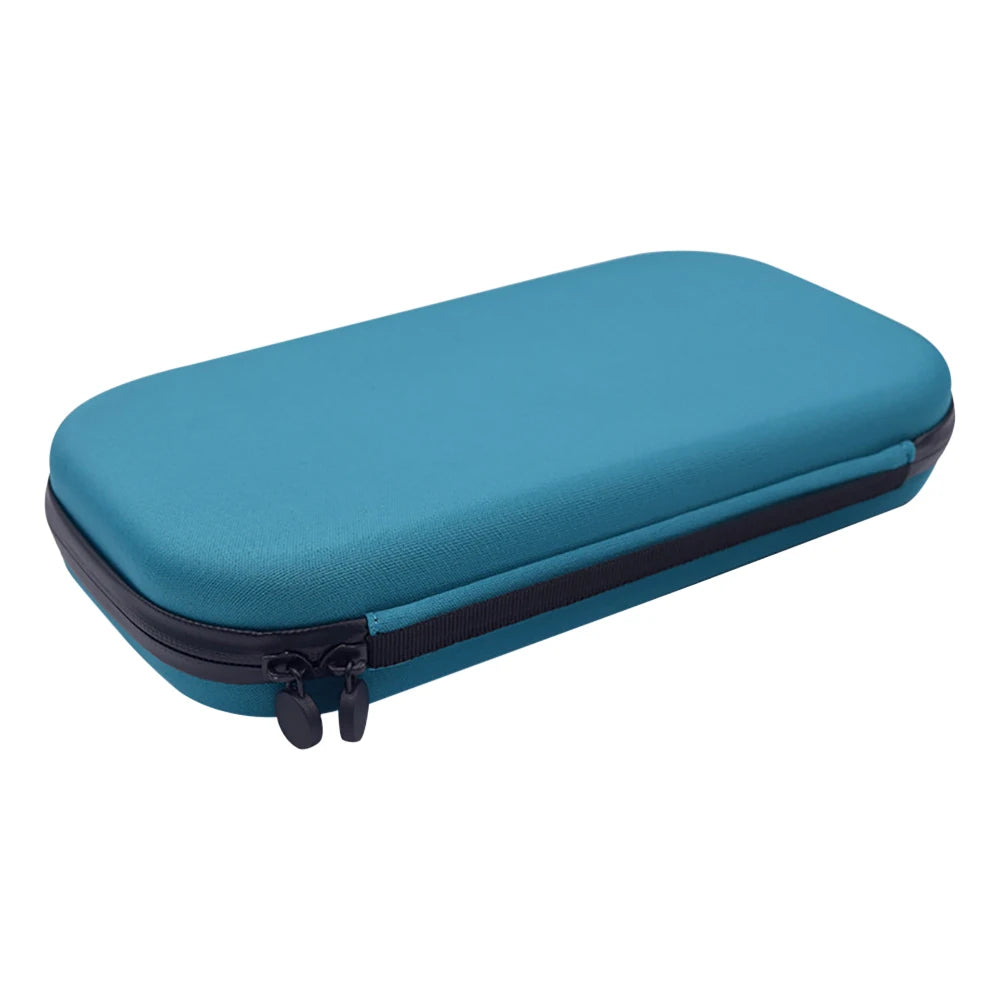 A teal shockproof EVA stethoscope storage case with a black zipper and organizer pouch.