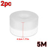 Two rolls of white silicone weather stripping seal tape, 4.5cm long each.