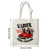 Halloween Canvas Tote Bag with 'Get in Losers' Print