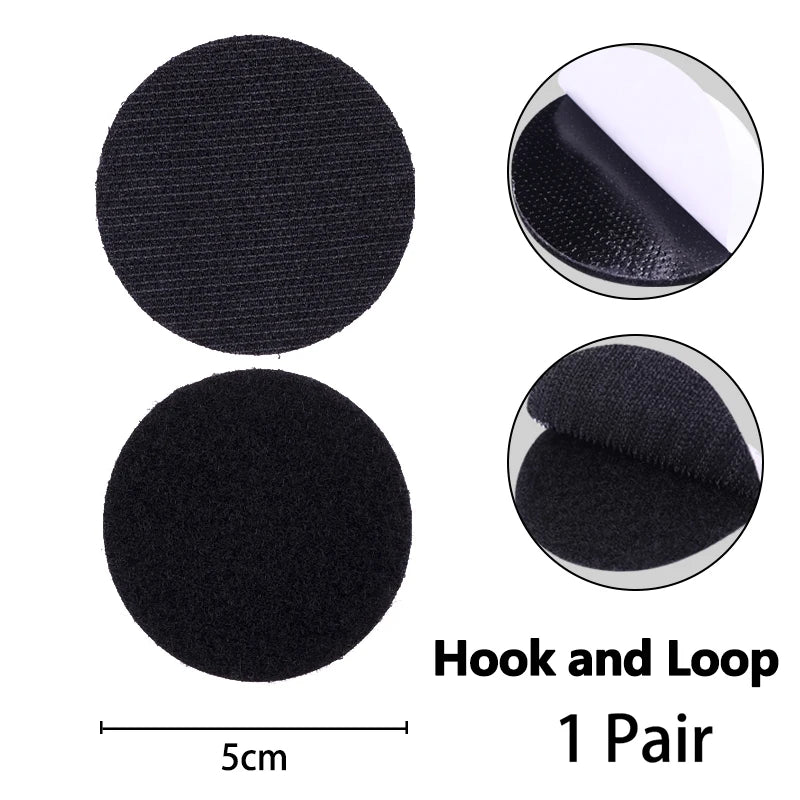 A pair of black hook and loop embroidered skull horror patches shown in full size and close-up views.