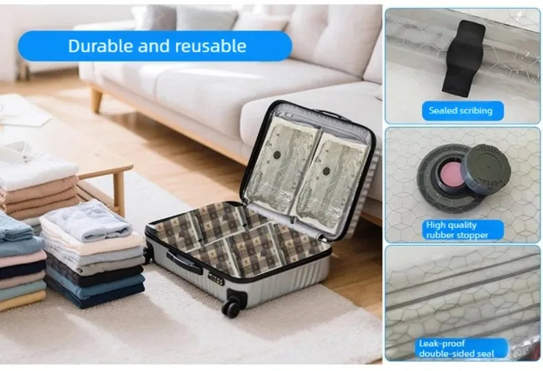 15-Piece Vacuum Storage Bag Set with Rechargeable Pump