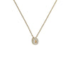 Initial Letter Pendant Necklace with Cubic Zirconia