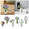 Gläserne Iris-Blumenfigur mit Vase
