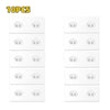 A set of ten pairs of no-drill adhesive hooks with strong grip for various applications.