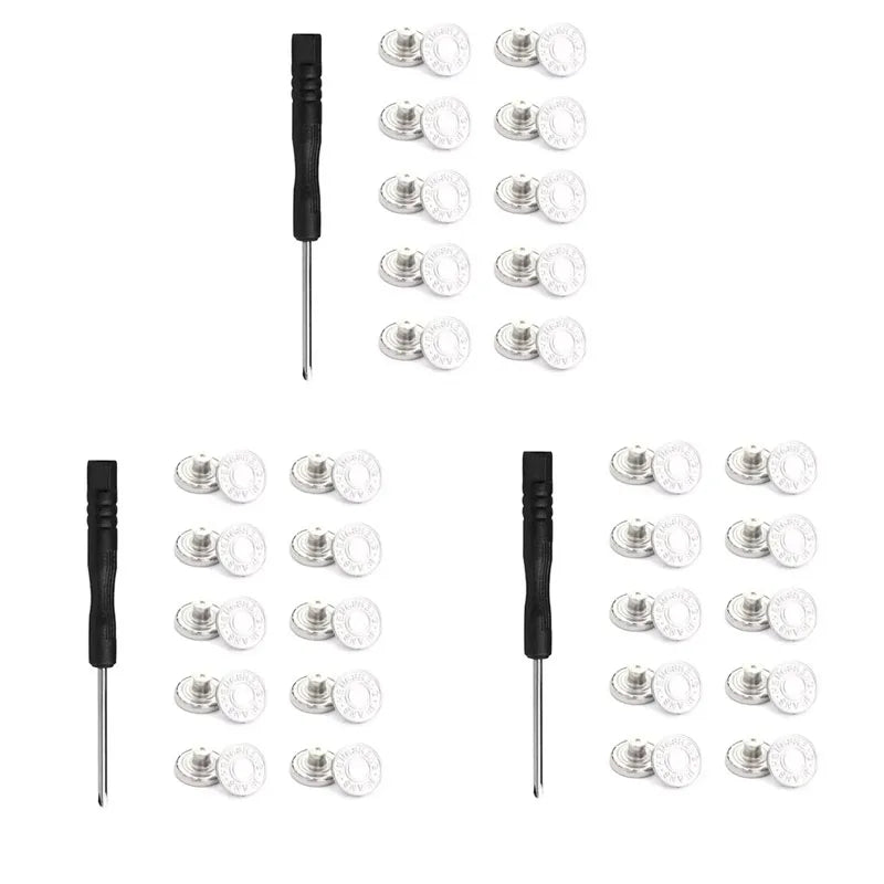 Jeans Button Repair Kit with Tool (17mm)