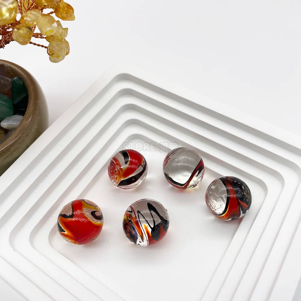 Handcrafted Glass Marbles Set for Games, Décor & Collecting