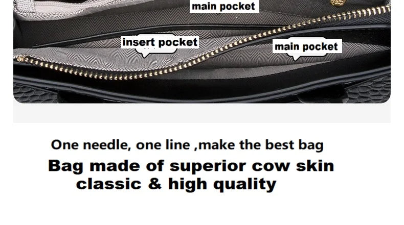Elegant Genuine Leather Shoulder Bag for Women with Top Handle