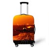 Elastic Aircraft Print Luggage Protector Cover