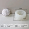 White silicone mold shaped like a rose peony for crafting candles, soap, and baking