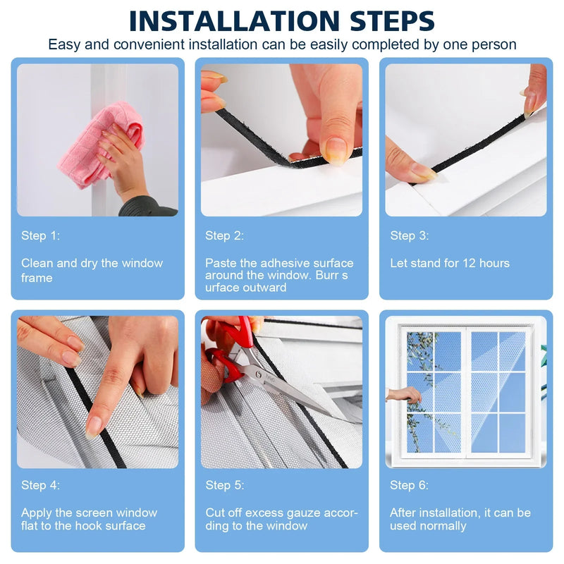 Self-Adhesive Invisible Window Screen Mesh