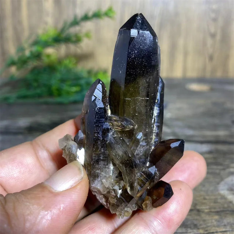 Natural Citrine & Smoke Quartz Crystal Cluster
