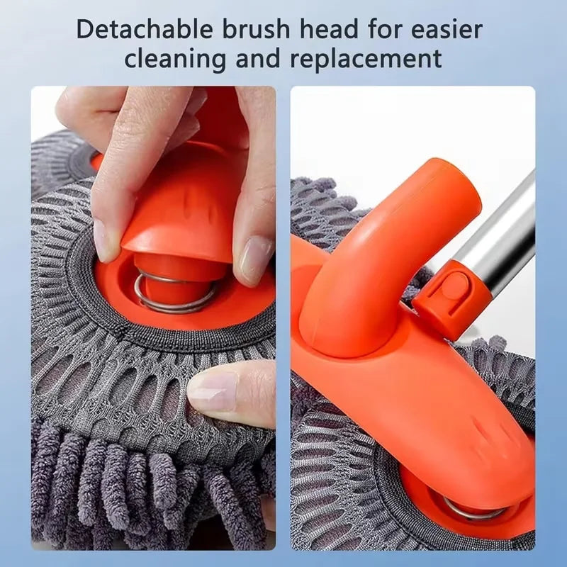 360° Rotating Car Wash Mop with Long Handle & Scratch-Free Microfiber Head