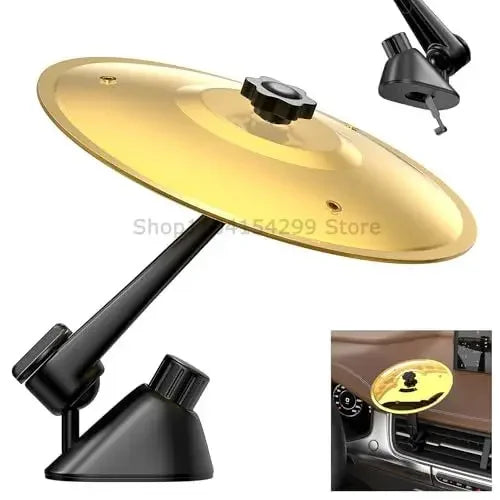 Black mini drum and cymbal vent decoration for car interior