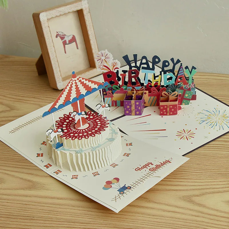 3D Pop-Up Birthday Cake Greeting Card