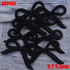 Ten black embroidered cartoon bow iron-on patches for DIY clothing decoration