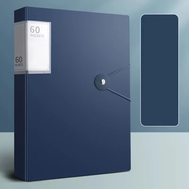 60-Pocket A4 Expanding File Organizer with Durable Waterproof Cover
