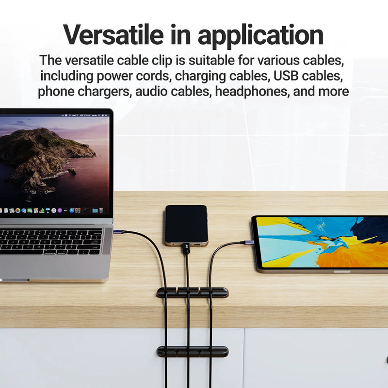 Clips Adhesivos para Gestión de Cables