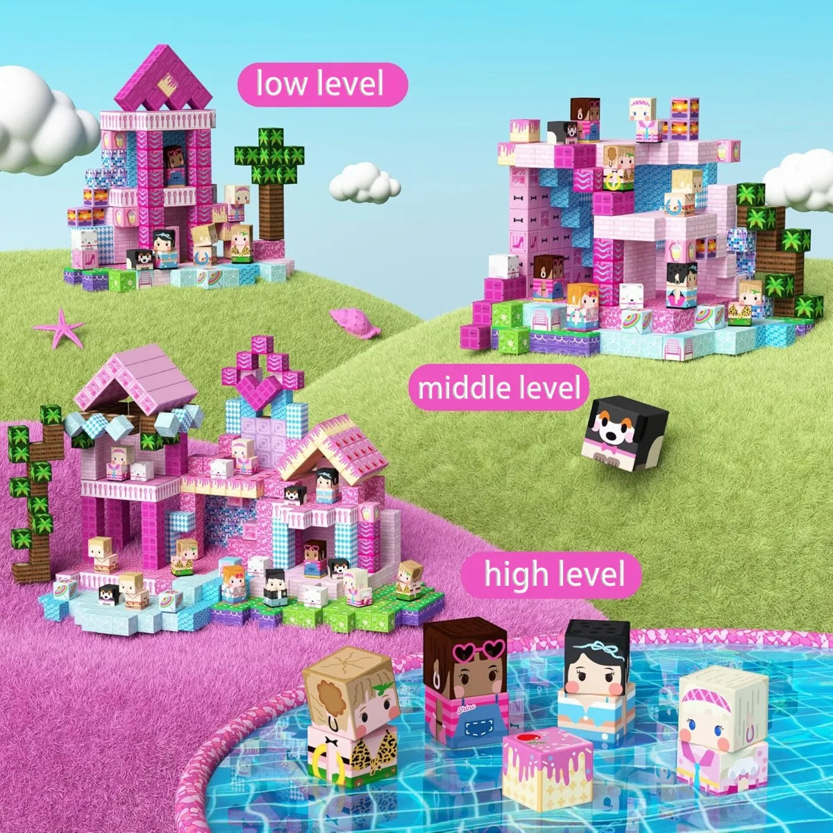 Magnetic Building Blocks Castle & Villa Set