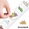 A collection of cute bongo cat stickers featuring various expressions and colors for decorative use.