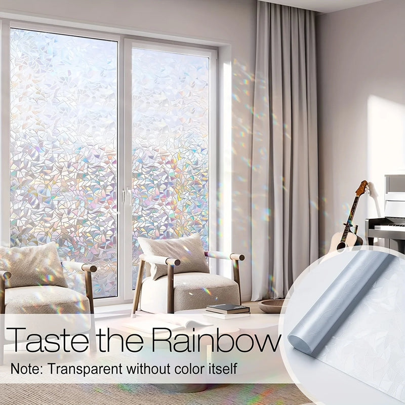 3D Rainbow Window Privacy Film