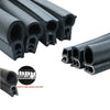 Black U-shaped EPDM rubber edge trim for car, boat, and machinery