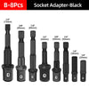 Hex Shank Socket Adapter Set for Power Drills (1/4, 3/8, 1/2 Inch)