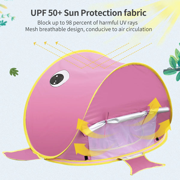 Tente de Plage Pop-Up pour Bébé avec Piscine Intégrée