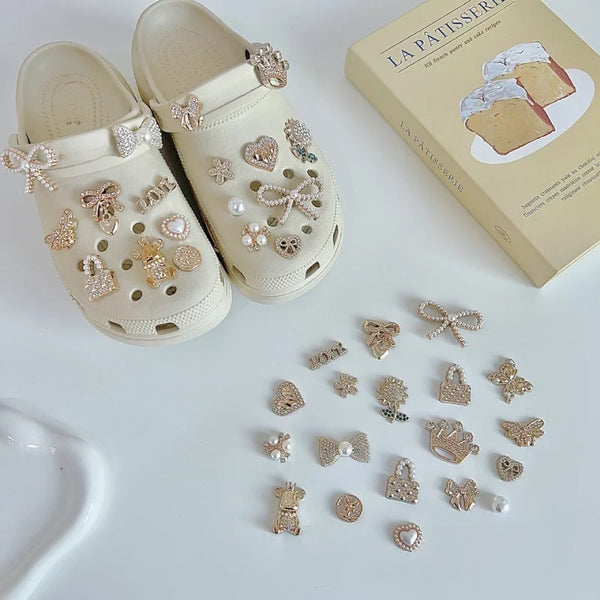 Sparkling Rhinestone Shoe Charms Set