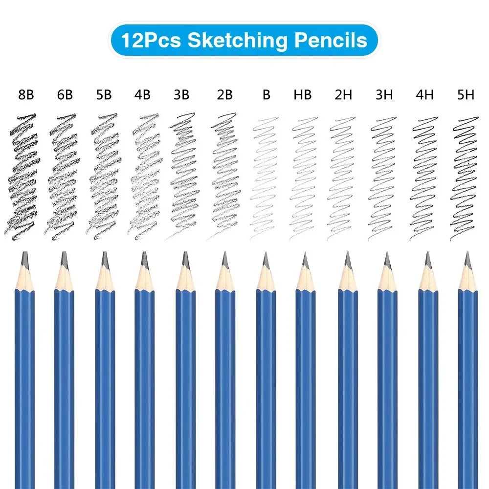 Professional Artist Sketching Pencil Set (32 Pieces)