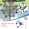Colorful Butterfly Garden Wind Spinner with Metal Stake
